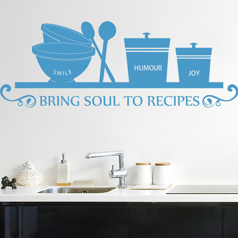 Food & Beverage Wall Decal, Large, Blue