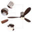 Ventilateur de plafond 52 po avec lumières DEL Glauk-1737125073