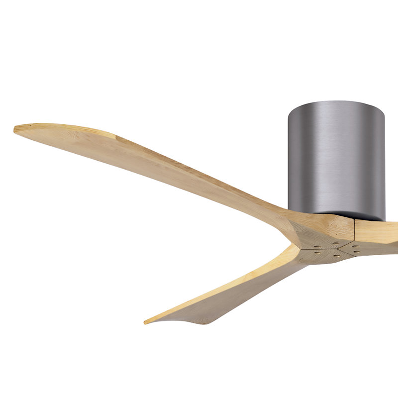 Irene Ceiling Fan, Brushed Pewter, Light Maple Tone, 60"