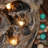 32" Forest-Style Water Fountain with LED Lights, Owl Tree Trunk Cascading Waterfall Decor, 4-Tier Weather-Resistant Resin Outdoor Feature