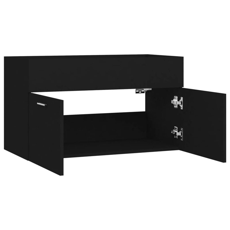 Elionor 80cm Bathroom Vanity Base Only, Black