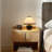 Blair 10 in. LED Mid-Century Table Lamp With Black Marble Round Base