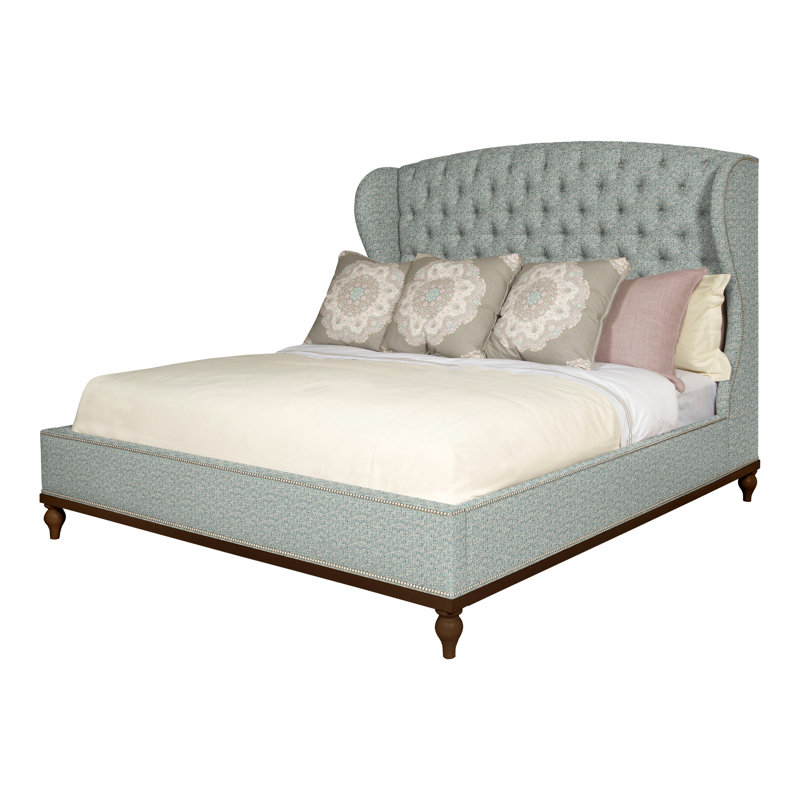Emma Queen Upholstered Panel Bed, Navajo, Yes, Tuck Water