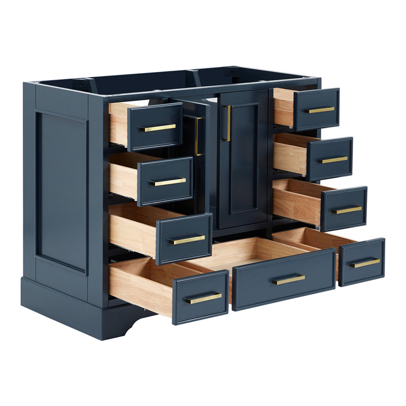Base de meuble-lavabo simple 42,75 po Peightyn, Bleu minuit