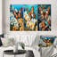 Gracious Brown Butterfly On Orchids Retro - Animals Butterfly Art Set Of 3 Pieces-943871795-943871804
