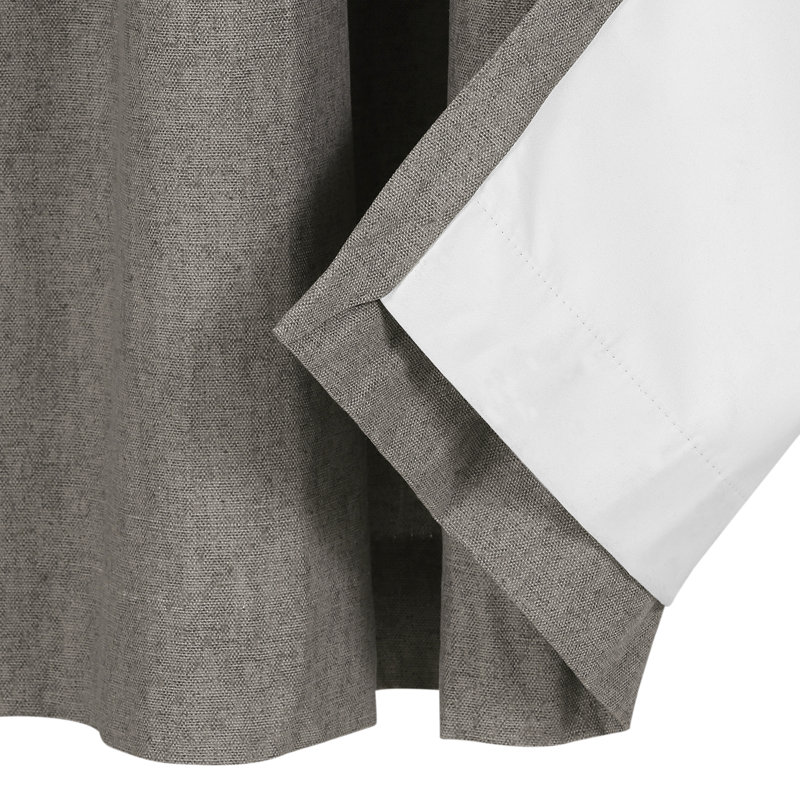 Blackout Curtain Pair, Width 168 x Drop 183 cm, Charcoal