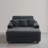 Upholstered Compression Dark Gray Faux Fur Chaise Lounge Sofa Bed Couch with Cup Holder and Throw Pillows-785229997
