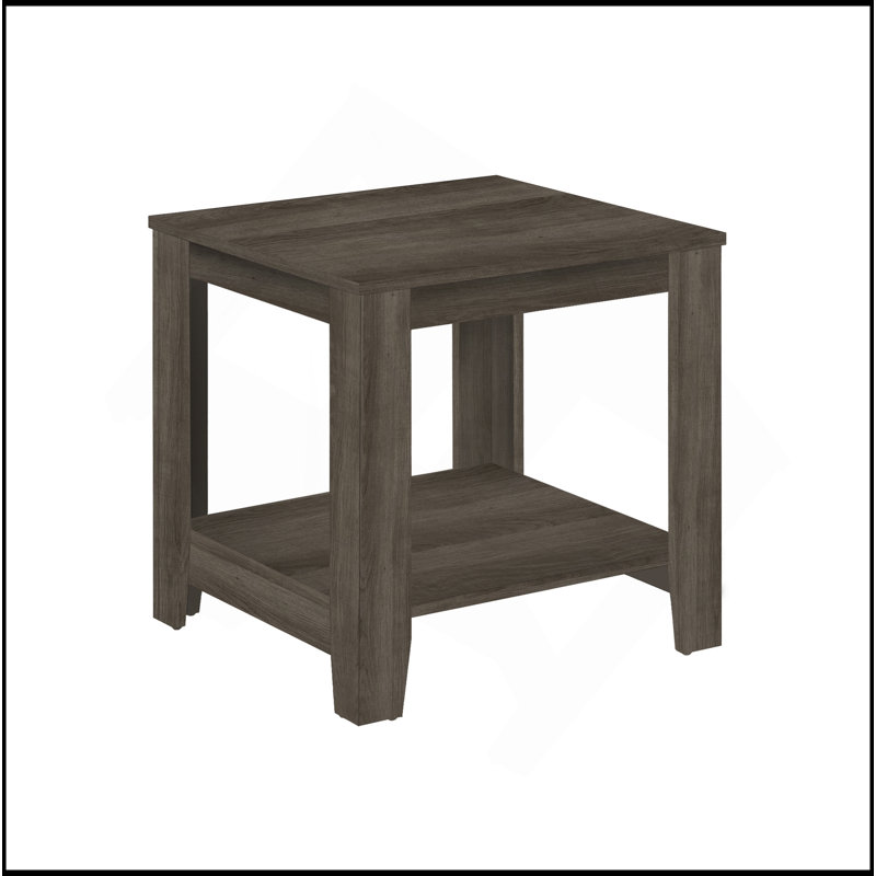 Ensemble de table, ensemble de 3 pièces, café, bout, côté, décor, salon, stratifié brun, transitionnel