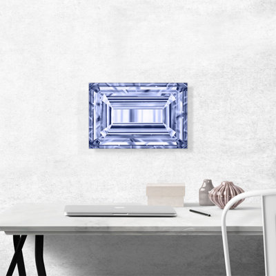" Violet Purple Emerald Cut Diamond Jewel "
