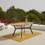 6 - Person Solid Wood Patio Dining Set Oval Table-1875369880