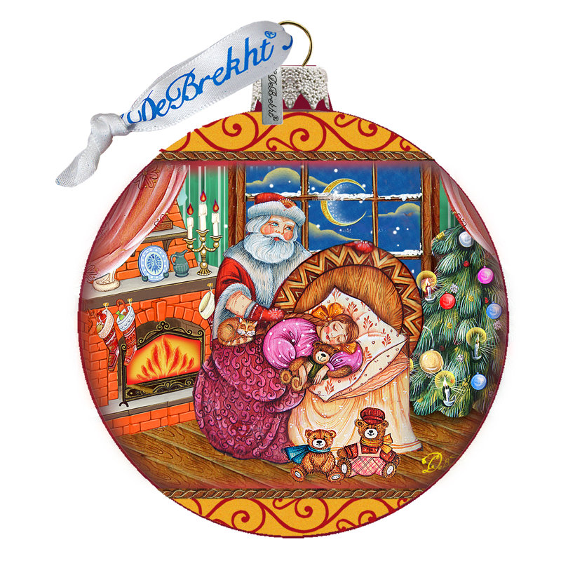 Holiday Splendor 3.5'' Handmade Glass Ball Ornament