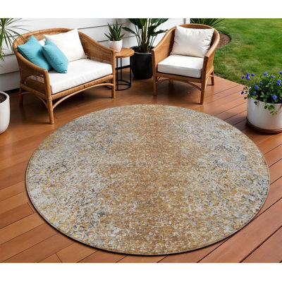 Tapis d'intérieur rond 8 pi Terra Cotta