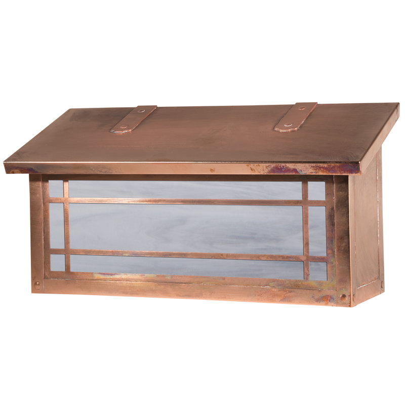 Summit Brass Wall Mounted Mailbox, Wispy White, Architectural Bronze