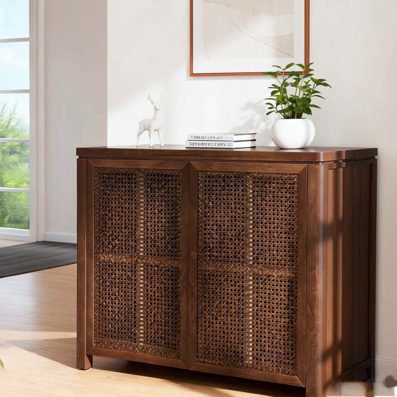 Buffet 39,4 po Mid-Century Modern, Noyer