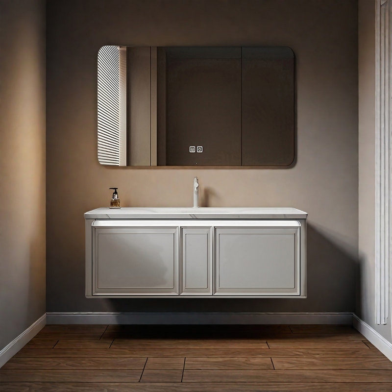 Armoire de salle de bain française, H 19,68 po x l 47,24 po x P 19,68 po