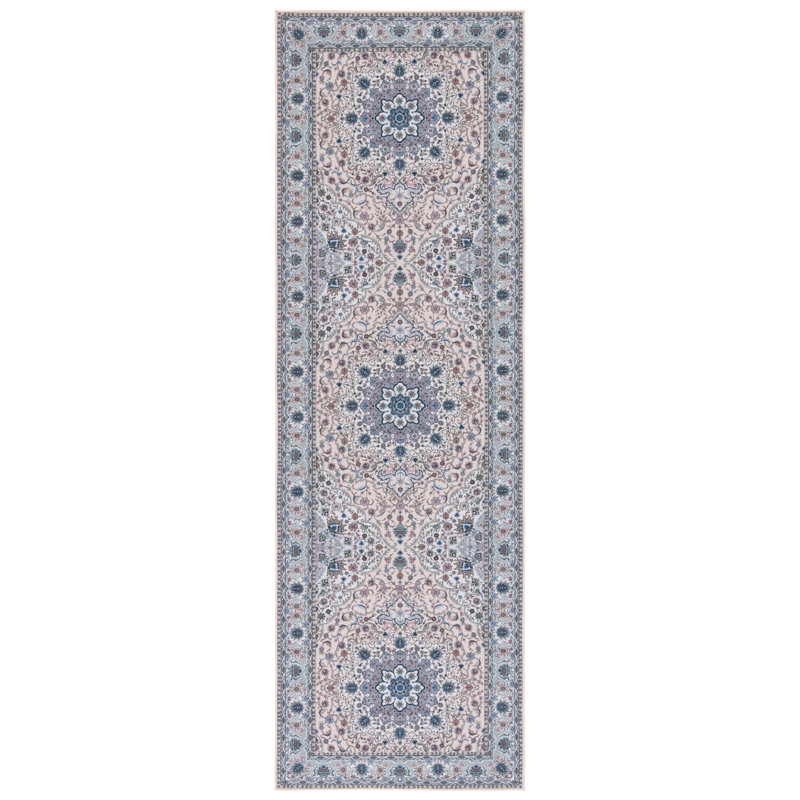 Tapis 123 m / l S / R beige / vert, Tapis de couloir 2 pi 6 po x 10 pi