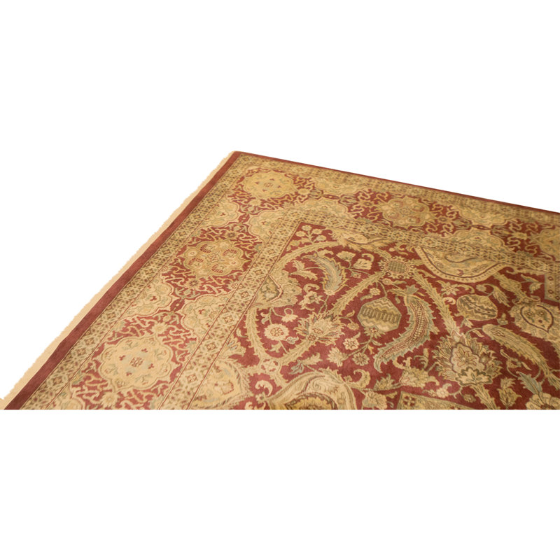 Tapis rouge noué à la main de haute qualité