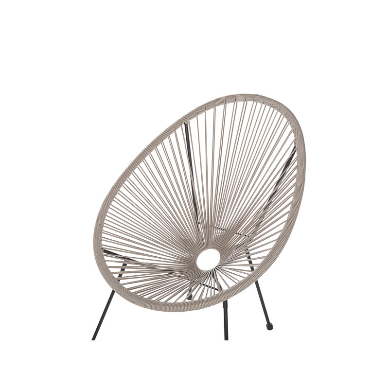 Broseley Wicker Outdoor Lounge Chair, Light Grey