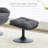 Zenon Velvet Swivel Accent Chair with Ottoman-991307801