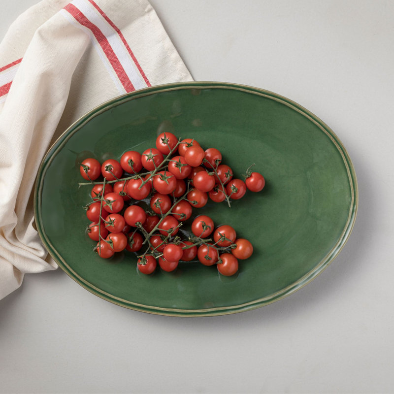 Costa Nova Fontana Platter, Forest Green