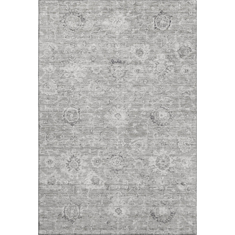 Premium Machine Washable Wayne AMF1089 Damask Rug, Rectangle 5' x 7'6"