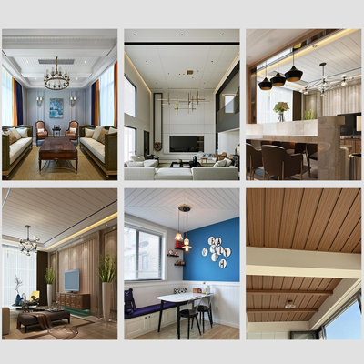 6Pcs V Grooved Medium-Density Fiberboard Wall Panel Material 120cm*40cm*0.6cm