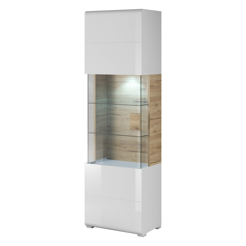 Febin Display Cabinet, White Glossy