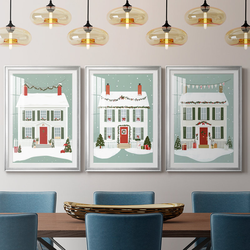 Christmas Holiday Art XXVII, H 21 po x l 30 po, Argent argent