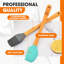 Ensemble de 5 mini-spatules en silicone et ustensiles de cuisson avec poignées en bambou Cheer Collection