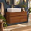 Meuble-lavabo mural simple 31,5 po avec lavabo intégré et porte à fermeture en douceur, moderne pour les petits espaces-1066511361