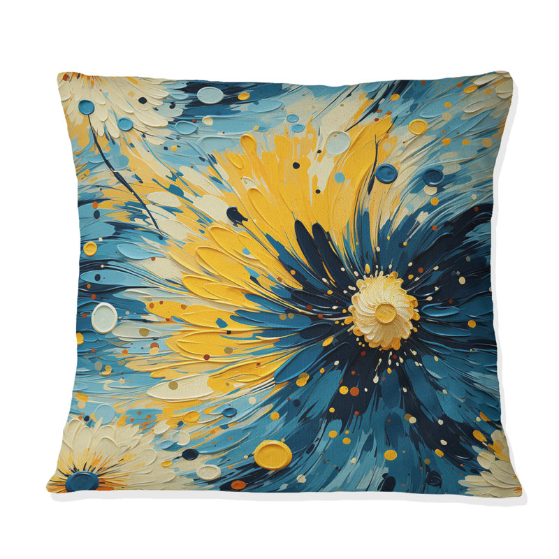 Popart Doodle Explosion I - Coussin décoratif imprimé, H 18 po x l 18 po