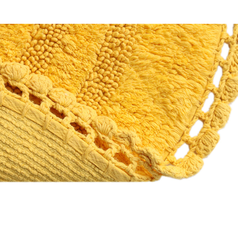 Tapis pour salle de bain Akiera Luna, Jaune
