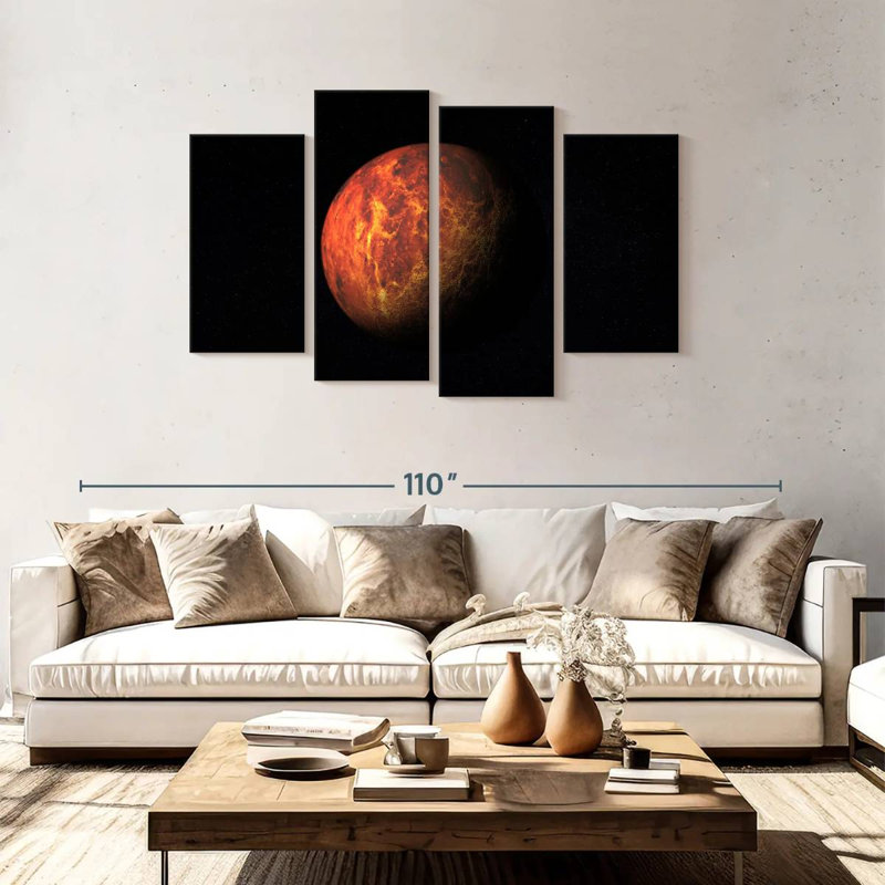 Oberle Planet Mars, 48"H x 75"W