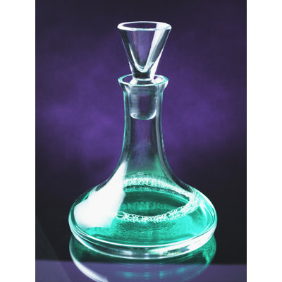 Crystal - Glass -Mouthwash Decanter With .5 Oz Cup Stopper - (Can Use The Stopper As A Tumbler ) 6.6"" Height - 7 Oz. Decanter - Classic Clear - No Des -  Ivy Bronx, 0336840FC284404C848C7708926059B7