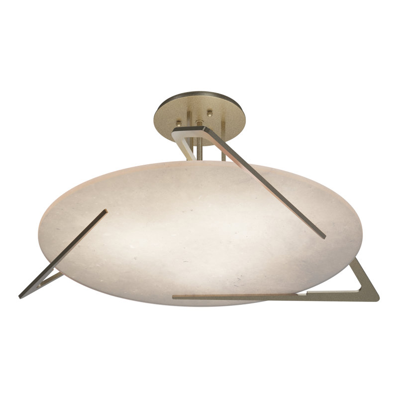 Callisto Semi Flush Mount, Soft Gold