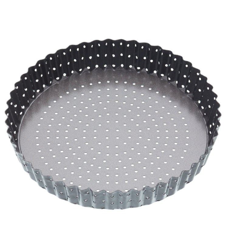 MasterClass Crusty Bake Non-stick Fluted Round Quiche Tin, 4.2cm H x 23cm W x 23cm D