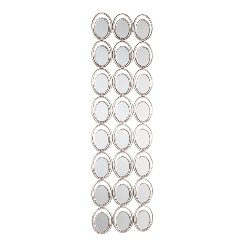 Jacinta Metal Flat Wall Mirror, Silver
