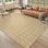 Paillasson moelleux lavable doux antidérapant tapis moderne à poils courts pour tapis d'intérieur pliable pour chambre à coucher, salon, vestibule, bureau, cuisine, chameau