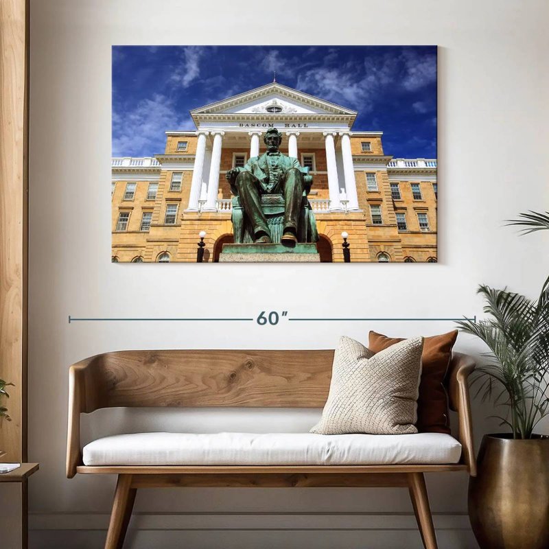 Statue Bascom Hall Lincoln, H 32 po x l 48 po