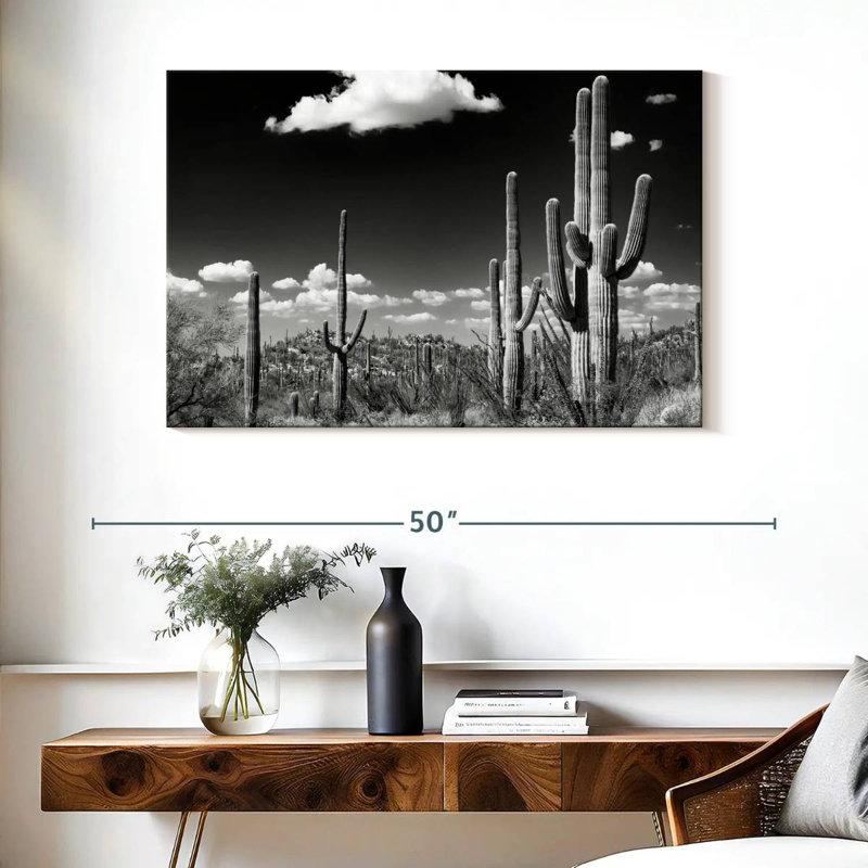 Harnek Saguaro Cactus Desert, H 26 po x l 39 po