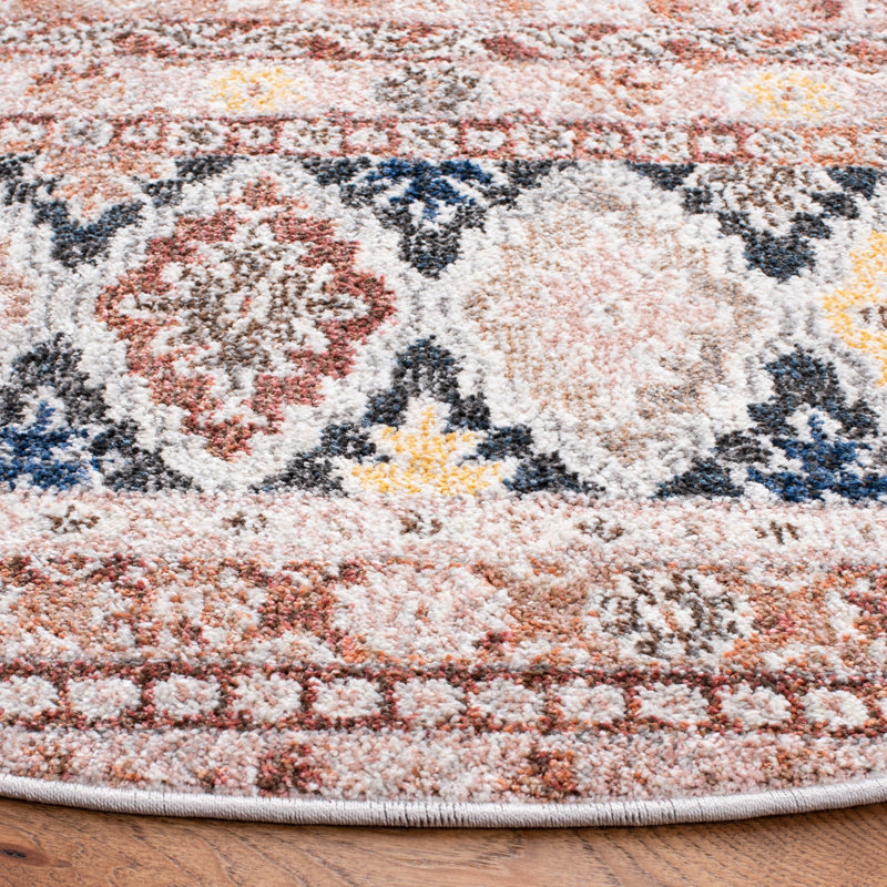 Khris Performance Geometric Rug, Round 6'7"