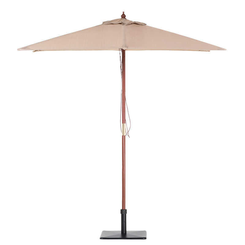 Anella 195 cm W X 144 cm D Rectangular Market Parasol with Pulley Lift, Sand Beige