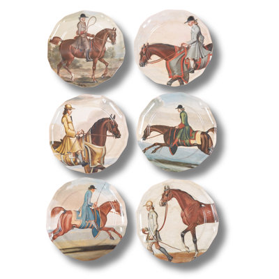 EQUINE SIDE PLATES SET/6