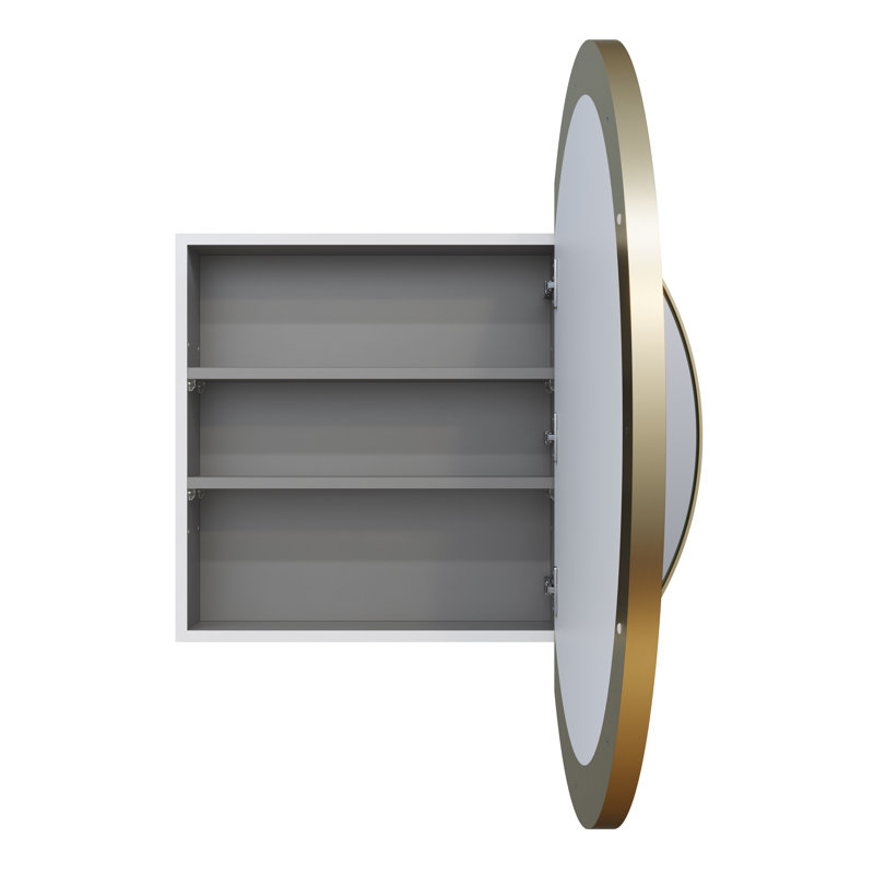 Recessed or Surface Mount Framed Medicine Cabinet, Bronze