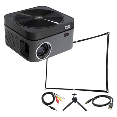 Projecteur DVD de cinéma maison 120 po Impecca, 110 lumens ANSI, trousse d'accessoires 720P +