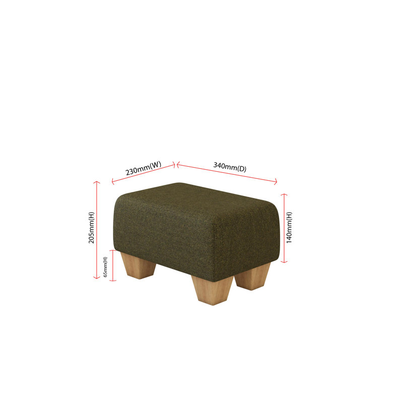 Manufactured Wood Accent Stool, Poz, Cyprus Green, Natural
