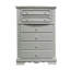 Commode 5 tiroirs Flora, finition blanche-1950077369