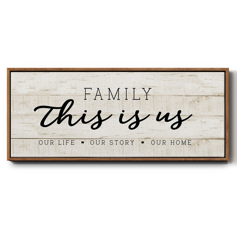 This is Us- Framed Canvas, 8" H x 20" W