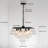Yader 8 - Light Dimmable Tiered Bubble Chandelier with Textured Globe Glass-1681707733