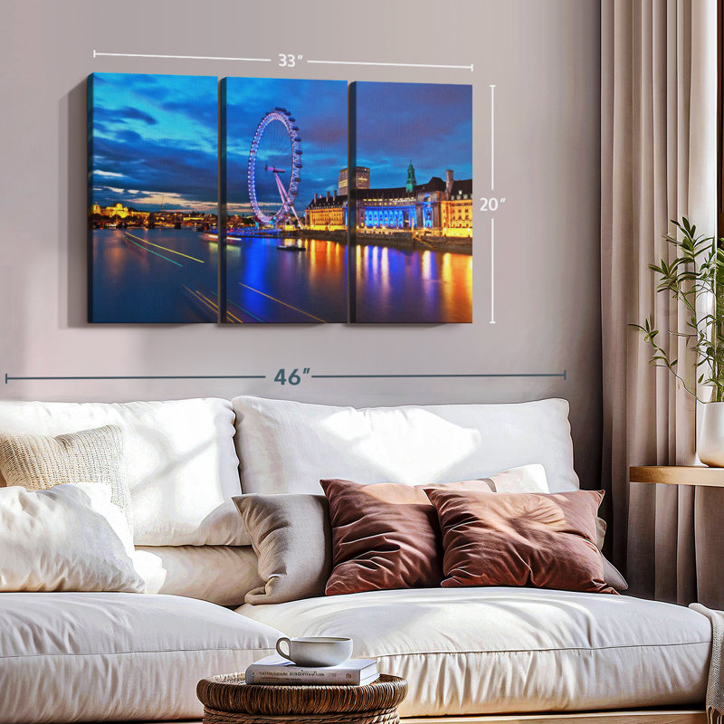 «London Millennium Wheel» sur, H 20 po x l 33 po x P 1,25 po
